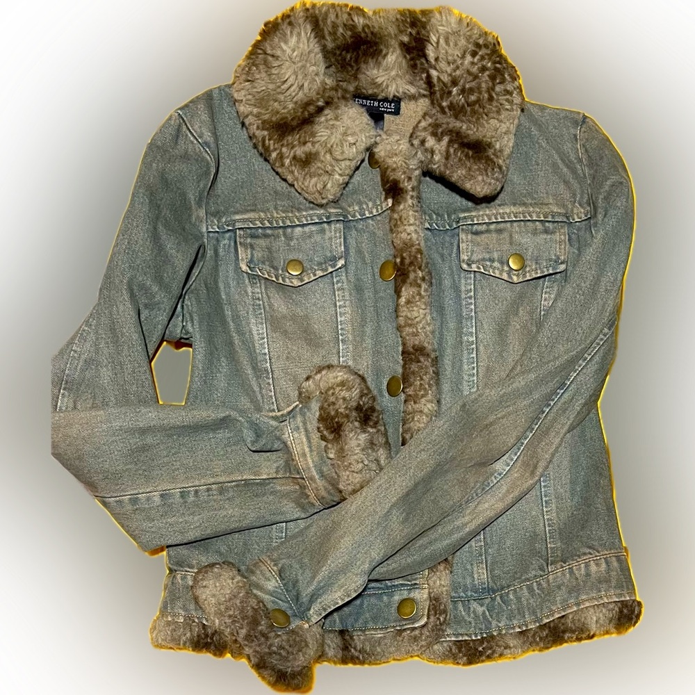 S Denim & Fur Jacket